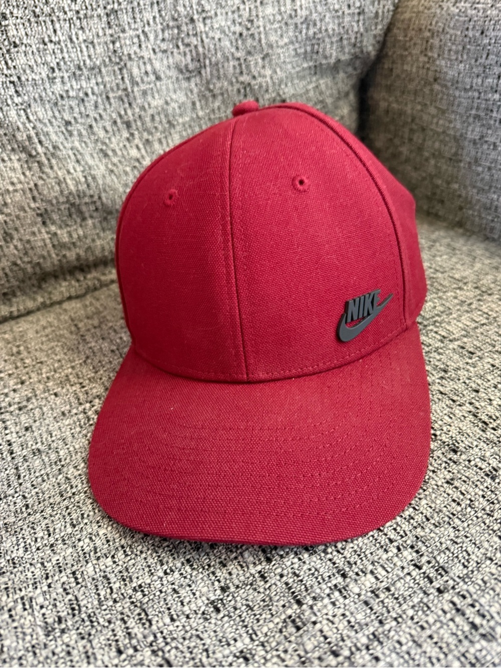 Nike Maroon Snapback Cap with Black Swoosh